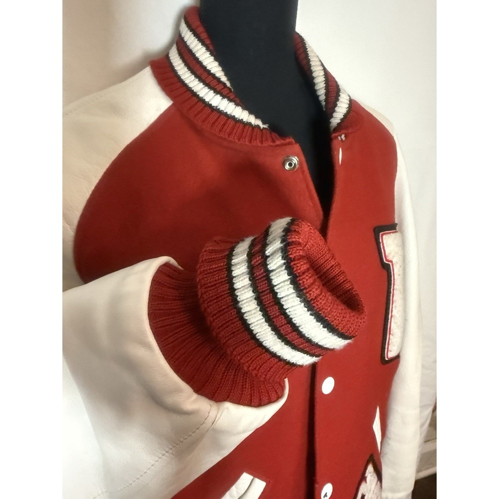 Vintage Coleman Varsity Jacket Wool Leather USA Letterman Sz L - Picture 14 of 16
